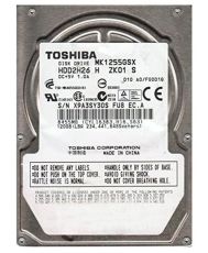 Хард диск Toshiba 120GB, 2.5", 5400RPM SATA 3Gb/s 8MB Cache, MK1255GSX 