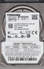 Хард диск TOSHIBA 250GB, 2.5", 5400RPM, SATA 3Gb/s, 8MB, MK2555GSX