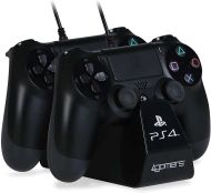 Стойка за 2 Dualshock 4 контролера, черна